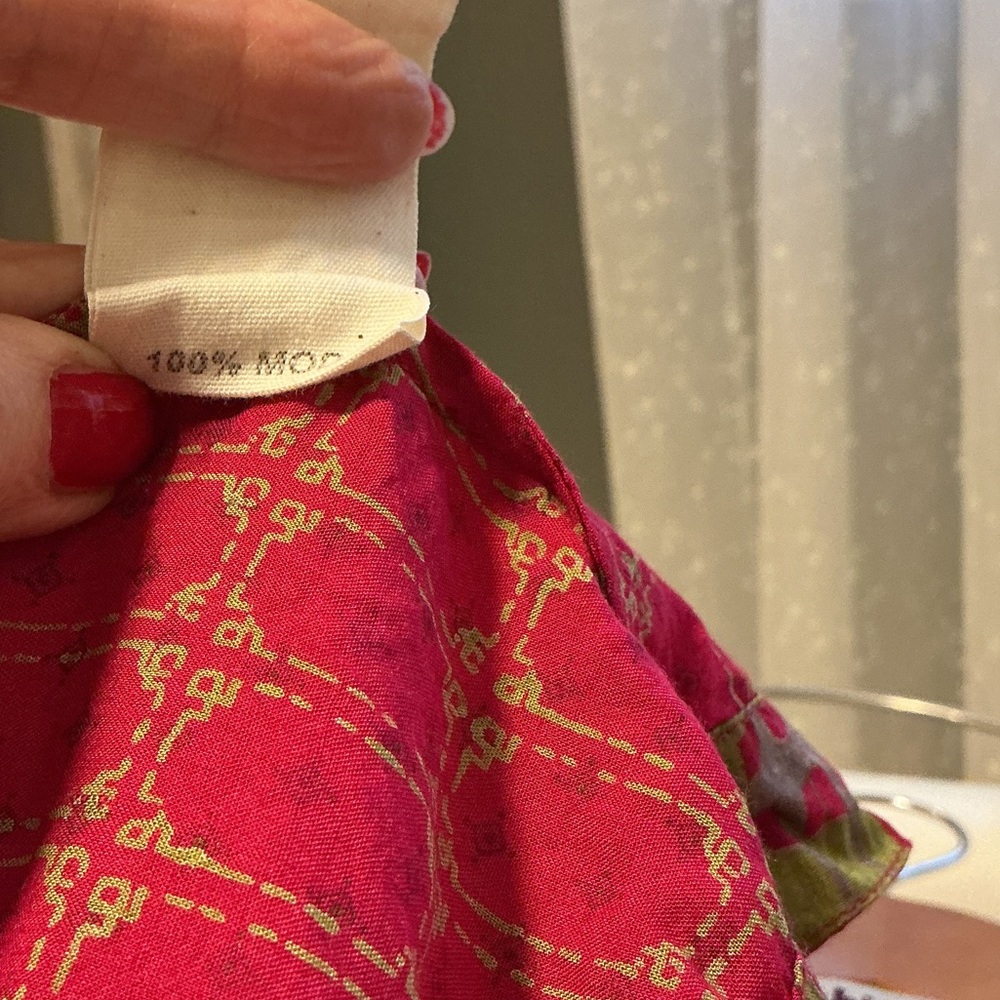 Fabindia Vibrant Red and Green Tunic, M - Picture 7 of 9